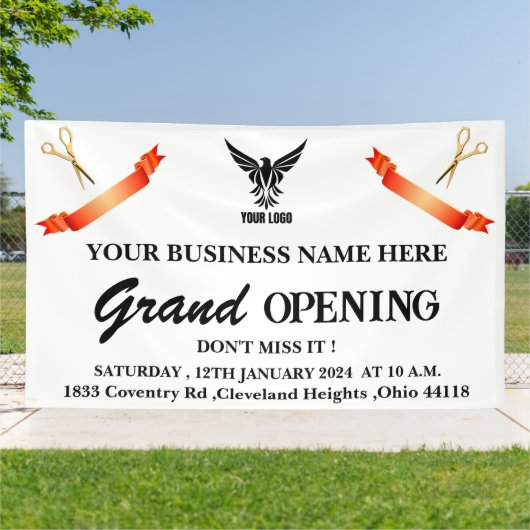 カスタムロゴ店グランドオープニング 横断幕 (外側)