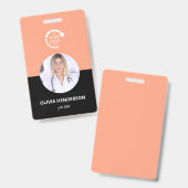 カスタムロゴ従業員の写真ID |ピーシー・コーラル バッジ (正面＆裏面)