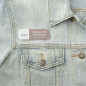 カスタムロゴ従業員の役職タイトルTaupe Business 名札 (インサイチュ)