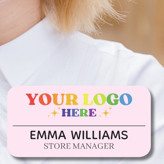 カスタムロゴ従業員の磁気または安全ピンピンク 名札