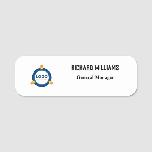 カスタムロゴ従業員の磁気または安全ピン名T 名札 (正面)