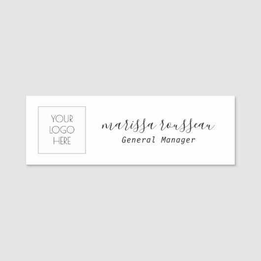 カスタムロゴ従業員の磁気または安全ピン 名札 (正面)