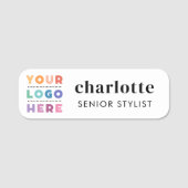 カスタムロゴ従業員の磁気ピンまたは安全ピンのシンプル 名札 (正面)