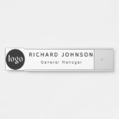 カスタムロゴ従業員の磁気ピンまたは安全ピン サインプレート (正面)