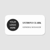 カスタムロゴ従業員の磁気ピンまたは安全ピン 名札 (正面)
