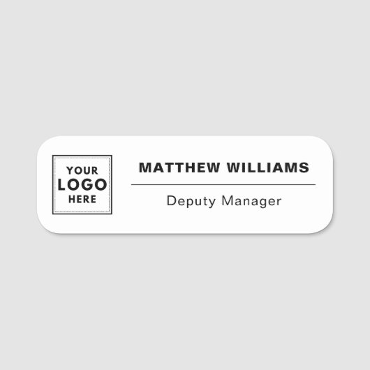 カスタムロゴ従業員の磁気ピンまたは安全ピン 名札 (正面)