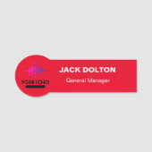 カスタムロゴ従業員の磁気ピンまたは安全ピン 名札 (正面)