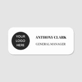 カスタムロゴ従業員の磁気ピンまたは安全ピン 名札 (正面)