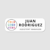 カスタムロゴ従業員の磁気ピンまたは安全ピン 名札 (正面)