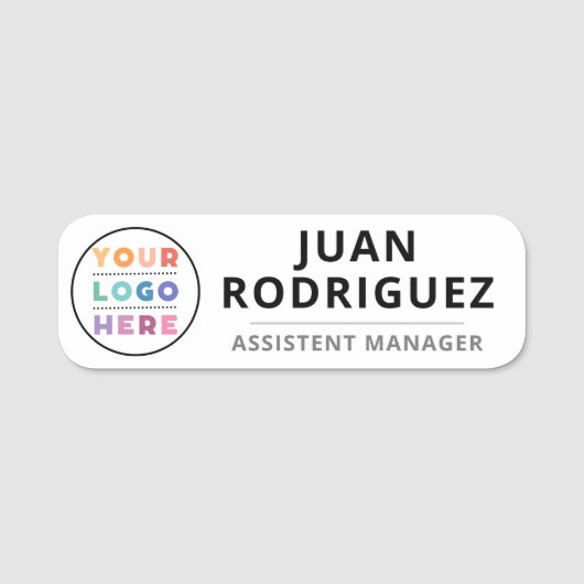 カスタムロゴ従業員の磁気ピンまたは安全ピン 名札 (正面)