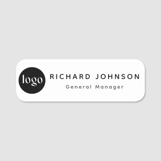 カスタムロゴ従業員の磁気ピンまたは安全ピン 名札 (正面)