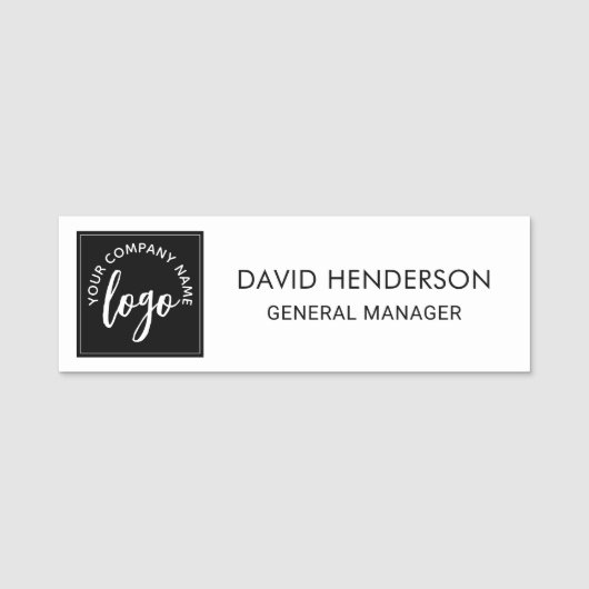 カスタムロゴ従業員の磁気ピンまたは安全ピン 名札 (正面)