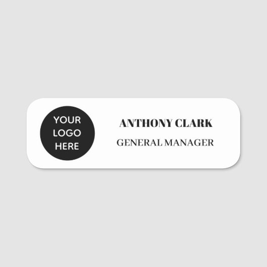 カスタムロゴ従業員の磁気ピンまたは安全ピン 名札 (正面)