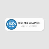 カスタムロゴ従業員の磁気ピンまたは安全ピン 名札 (正面)