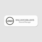 カスタムロゴ従業員の磁気ピンまたは安全ピン 名札 (正面)