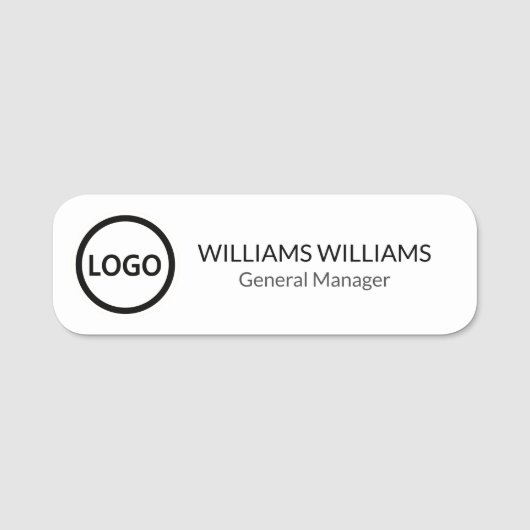 カスタムロゴ従業員の磁気ピンまたは安全ピン 名札 (正面)