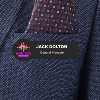 カスタムロゴ従業員の磁気ピンまたは安全ピン 名札