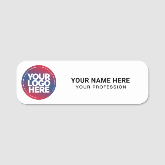 カスタムロゴ従業員の磁気ピンまたは安全ピン 名札 (正面)