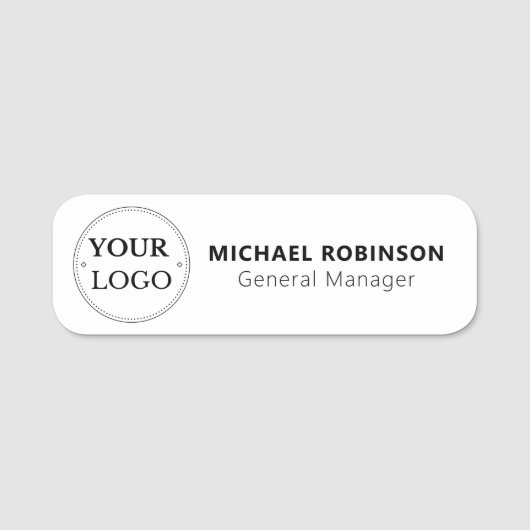 カスタムロゴ従業員の磁気ピンまたは安全ピン 名札 (正面)