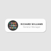 カスタムロゴ従業員の磁気ピンまたは安全ピン 名札 (正面)