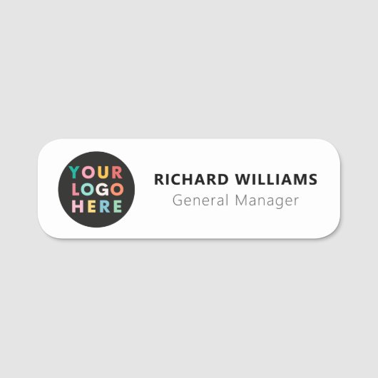 カスタムロゴ従業員の磁気ピンまたは安全ピン 名札 (正面)