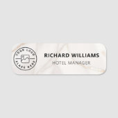 カスタムロゴ従業員の磁気ピンまたは安全ピン 名札 (正面)