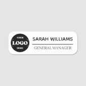 カスタムロゴ従業員の磁気ピンまたは安全ピン 名札 (正面)