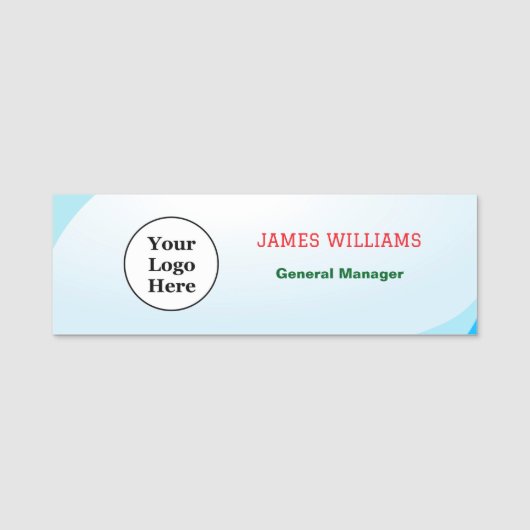 カスタムロゴ従業員の磁気ピンまたは安全ピン 名札 (正面)