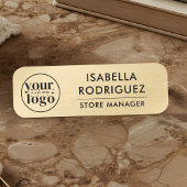 カスタムロゴ従業員の磁気安全ピンフェイク金ゴールド 名札