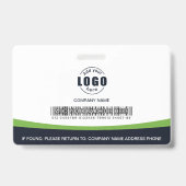 カスタムロゴ従業員の緑のバー企業のコード バッジ (裏面)