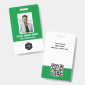 カスタムロゴ従業員フォトグパーソナライズされたリーン バッジ (Front & Back)