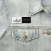 カスタムロゴ従業員ロゴ白黒名タグ 名札 (インサイチュ)