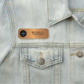 カスタムロゴ従業員名タイトル金ゴールド磁気 名札 (インサイチュ)