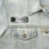 カスタムロゴ従業員名タイトルsilver magnetic 名札 (インサイチュ)