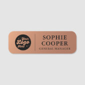 カスタムロゴ従業員名フェイクCopper 名札 (正面)