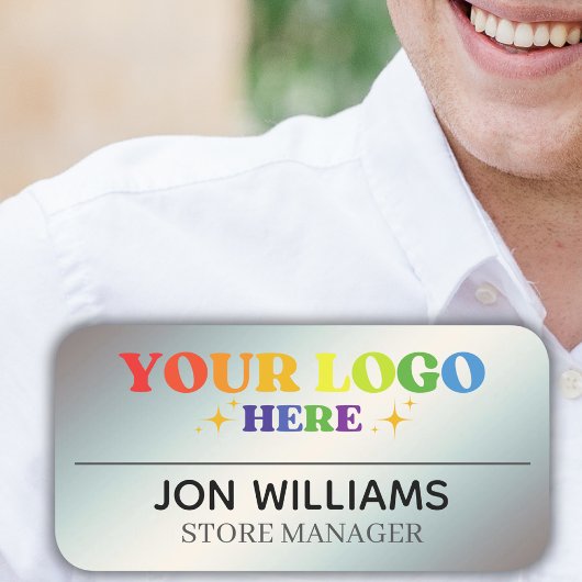 カスタムロゴ従業員磁気または安全ピンシルバー 名札