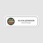 カスタムロゴ従業員磁気会社 名札 (正面)