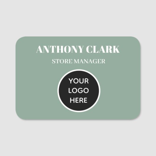 カスタムロゴ従業員磁気会社 名札 (正面)