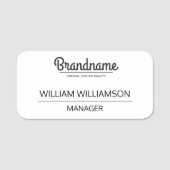 カスタムロゴ従業員 名札 (正面)