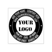 カスタムロゴ情報アドレスラウンドラバースタンプ ラバースタンプ (インプリント)