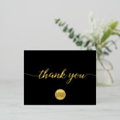 カスタムロゴ感謝スクリプトお客様への感謝 箔招待状ポストカード (立ち正面)