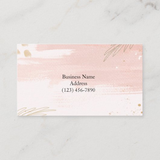 カスタムロゴ抽象芸術ミニマルBoho名刺 名刺 (裏面)