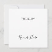 カスタムロゴ文字エレガントスクエアサンキューカード (裏面)