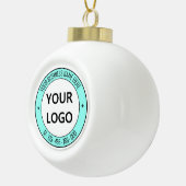カスタムロゴ文字クリスマスオーナメント セラミックボールオーナメント (右)
