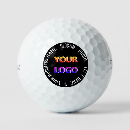 カスタムロゴ文字スタンプGolf Balls Choose Colors ゴルフボール (正面)