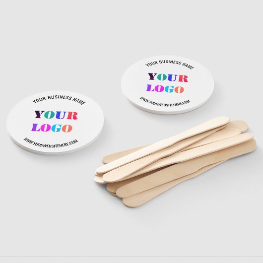 カスタムロゴ文字プロモハンドファンの例 ハンドファン (組立なし)