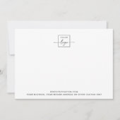 カスタムロゴ文字モダンホワイトビジネスノートカード ノートカード (正面)