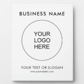 カスタムロゴ文字モダン縦型卓上 フォトプラーク (正面)