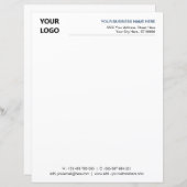 カスタムロゴ文字レターヘッドテンプレート (正面/裏面)