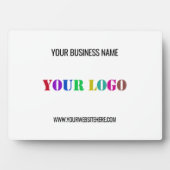 カスタムロゴ文字事業の宣伝プラークのギフト フォトプラーク (正面)